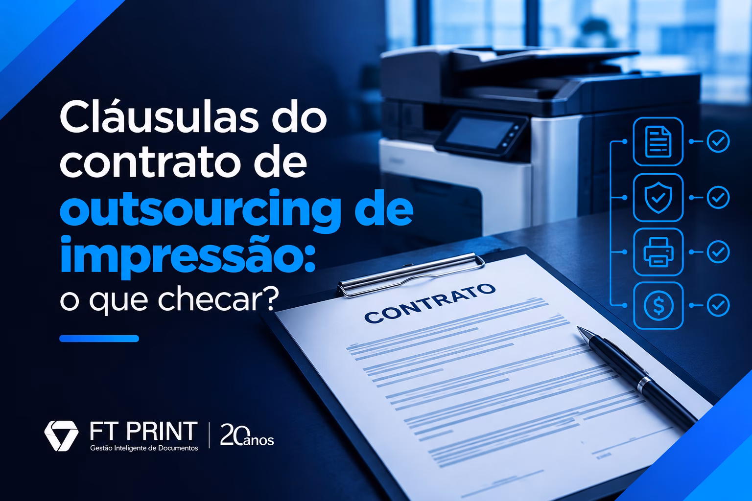 Cláusulas do contrato de outsourcing de impressão