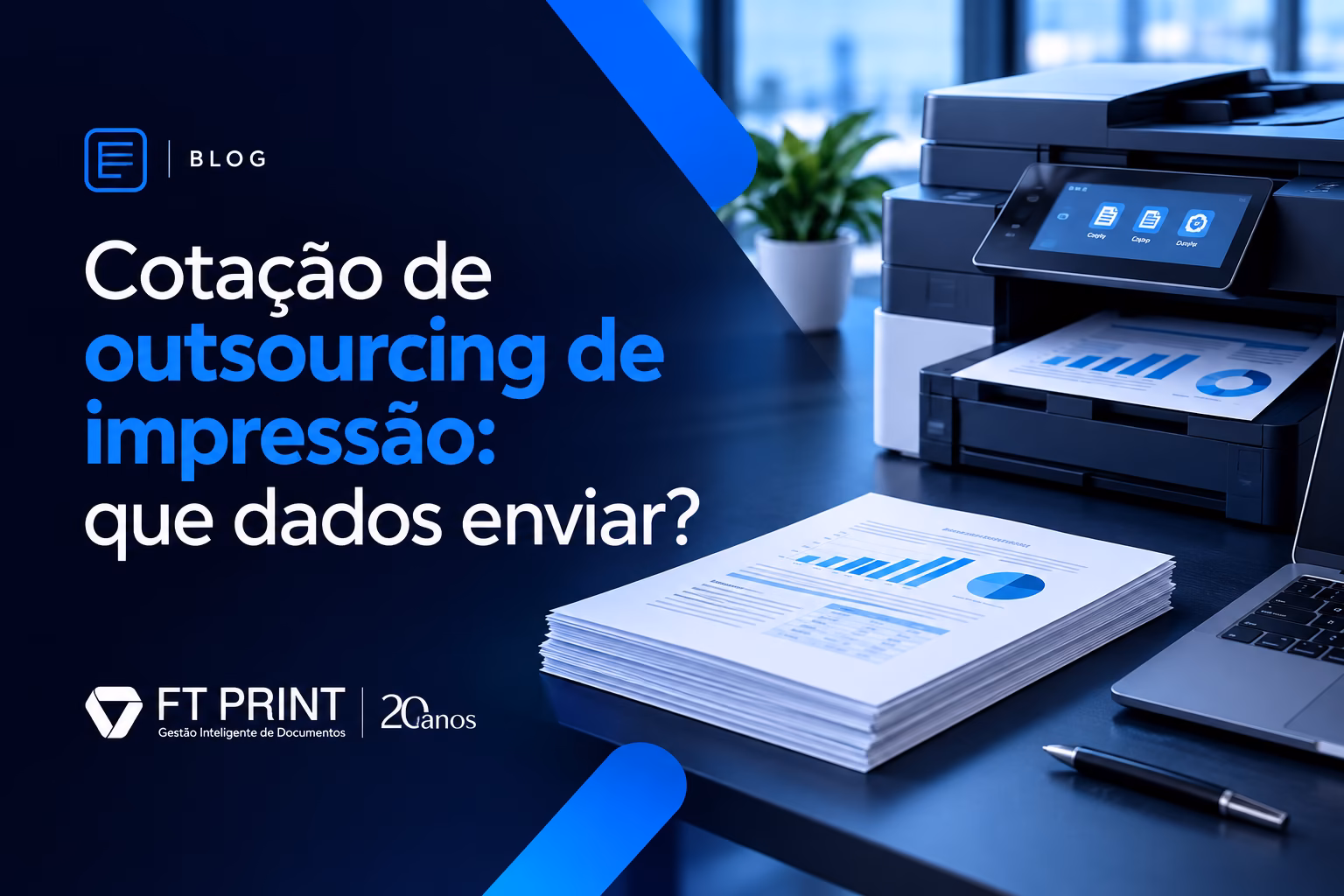Checklist para organizar dados e requisitos de briefing de cotação de outsourcing de impressão
