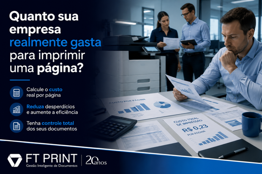 Quanto custa imprimir uma página na sua empresa?