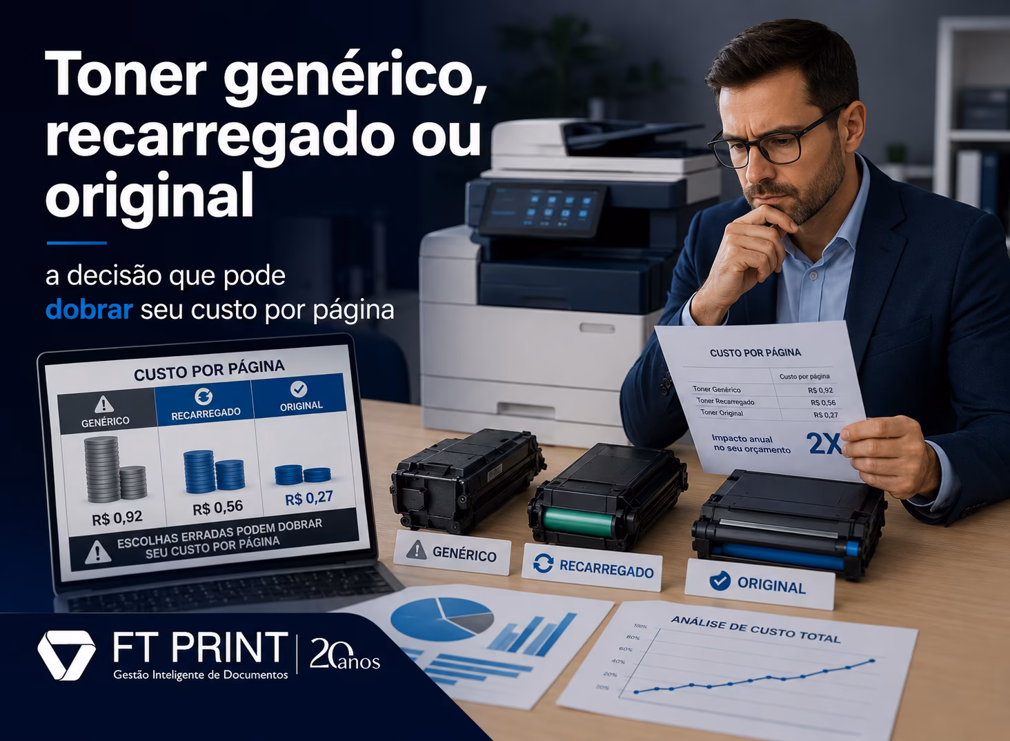 Toner Genérico, Recarregado ou Original: A Decisão Que Pode Dobrar Seu Custo